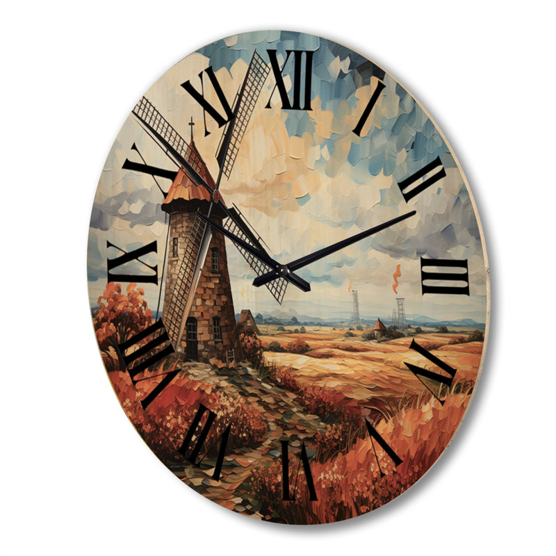 Horloge murale en bois massif Keneson, Très grand