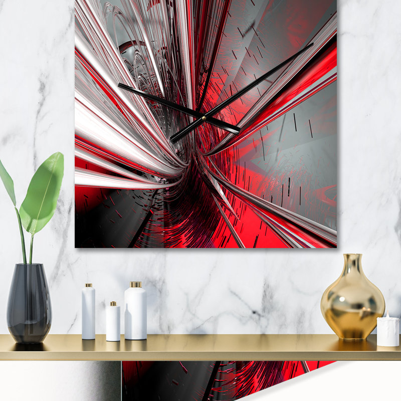 Horloge murale abstraite Fractal 3D, Moyen