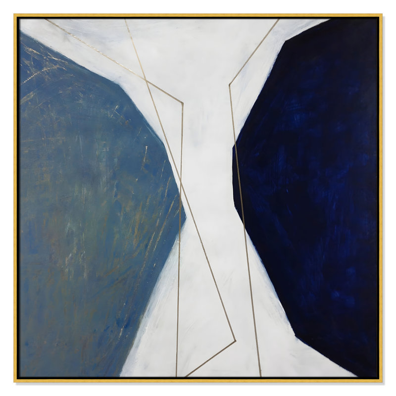 «Octagon Abstraction II» par Casa Fine Arts, Cadre flottant doré, Pas de tapis, H 41,5 po x l 41,5 po x P 2 po