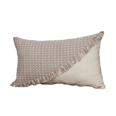 Nirvana Transitional Beige Throw Pillow
