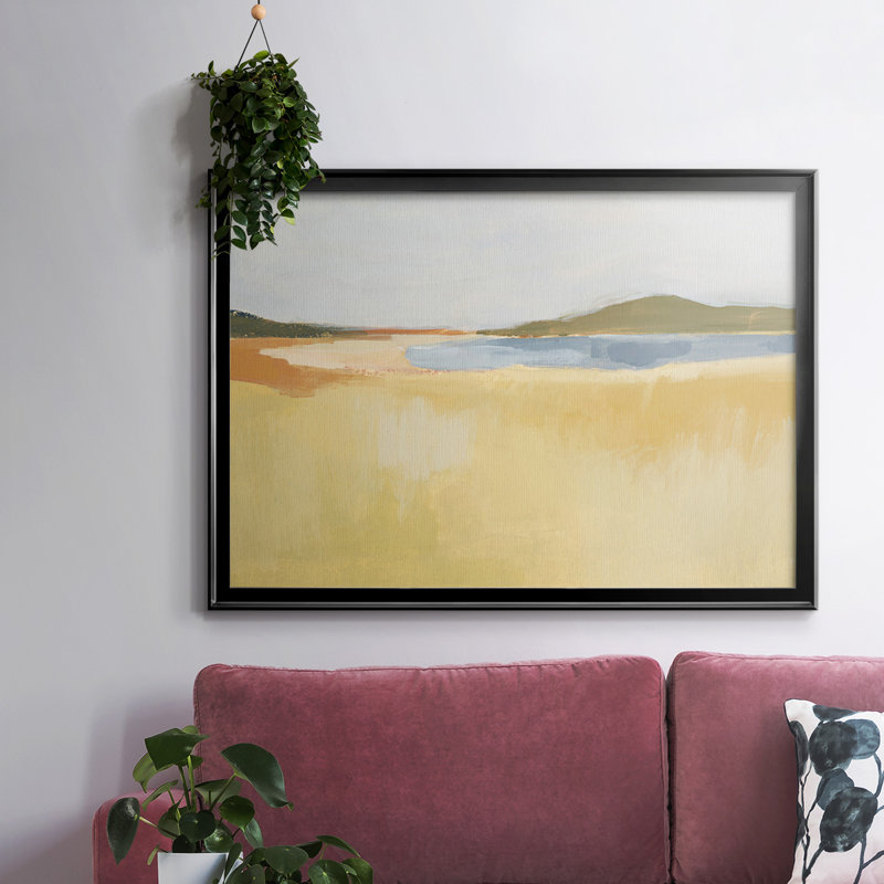 Ocre bord de mer I, reproduction d'art sur toile, H 18 po x l 26 po x P 1,5 po, Noir