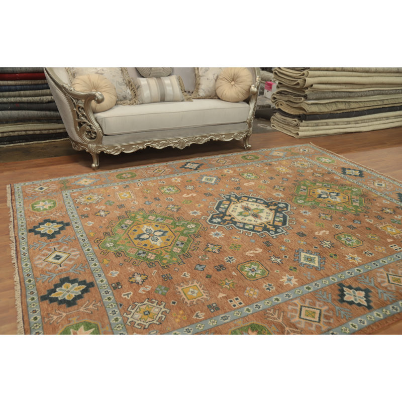 Tapis traditionnel géométrique Kazak 8 x 10