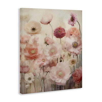 Art mural sur toile Blush Flower Garden par RileyB