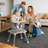 8 in 1 Baby High Chair, Coverts to Dining Booster Seat, Removable Tray & Double Seat Cover, Easy to Wipe-634268069-634267993