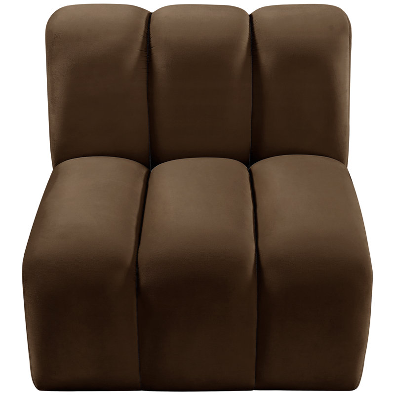 Hiplita Velvet Side Chair, Brown Velvet