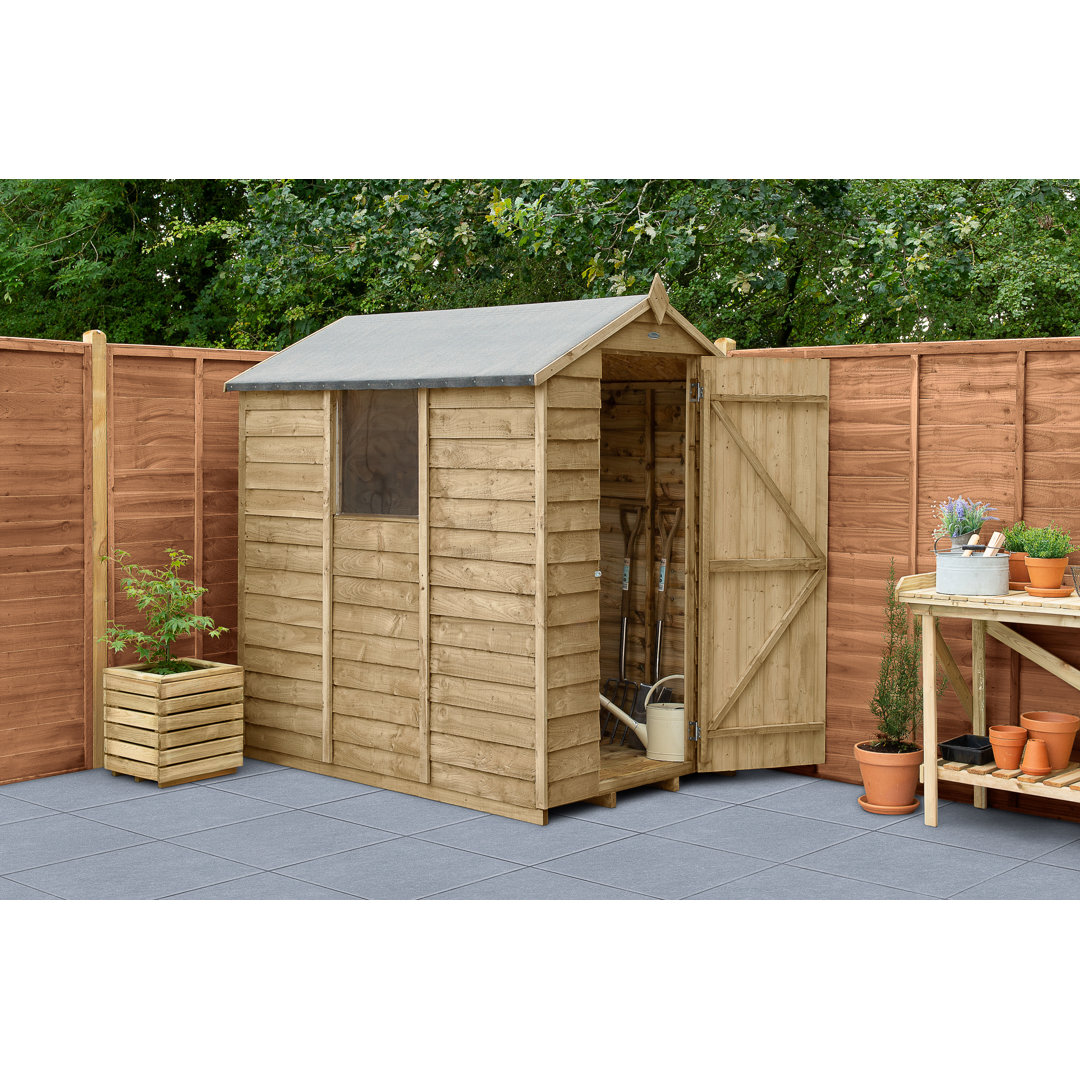 Overlap Pressure Treated 6 x 4 Apex Shed
