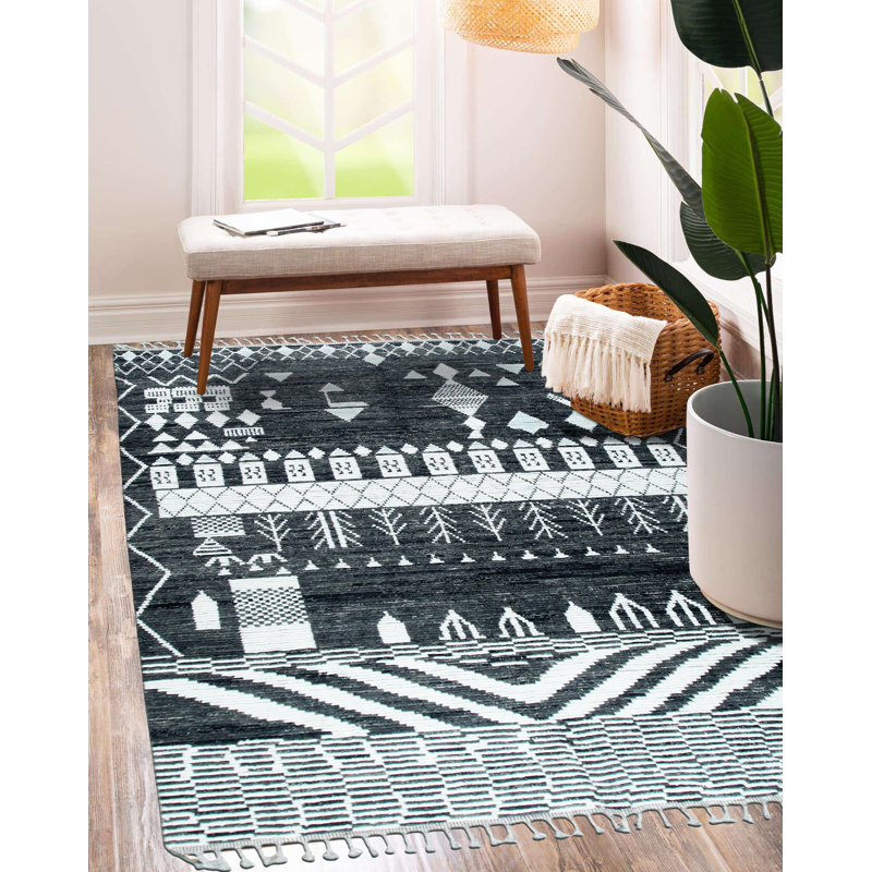 Tapis contemporain en laine noué à la main Marrakech Essence, Rectangle 9 pi x 12 pi