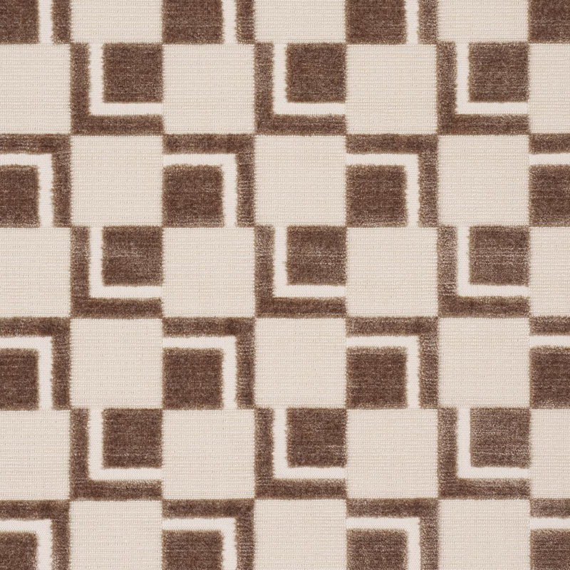 Edison Velvet Fabric, Brown