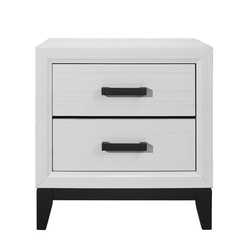 Table de chevet blanche Mirage, Blanc
