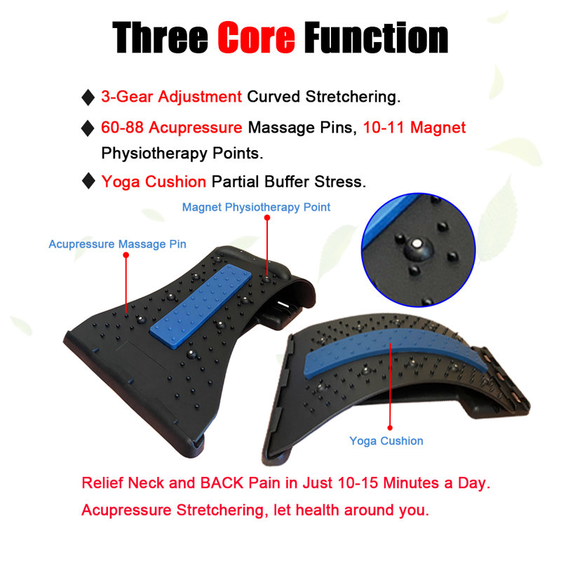 Back and Neck Stretching Device, Lumbar Strether for Back Pain Relief