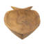 Assiette décorative décorative en bois de teck brun naturel en forme de carotte 24 pouces