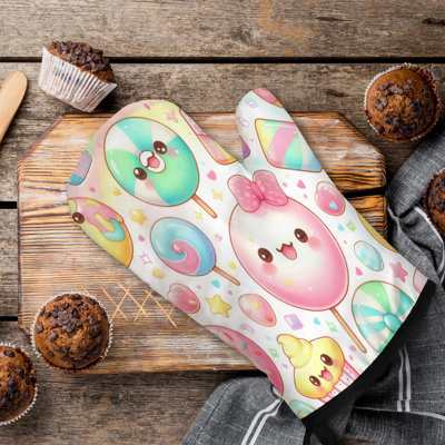 Soft Candy Hues Oven Mitt Cotton Twill