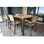 SoHo Rectangle Teak Aluminum Outdoor Dining Table-1166095889-1166095891