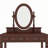 Vanity Desk with Adjustable Angle Mirror and Cushioned Stool Set, Velvet Fabric Lining 5 Drawers-231637690