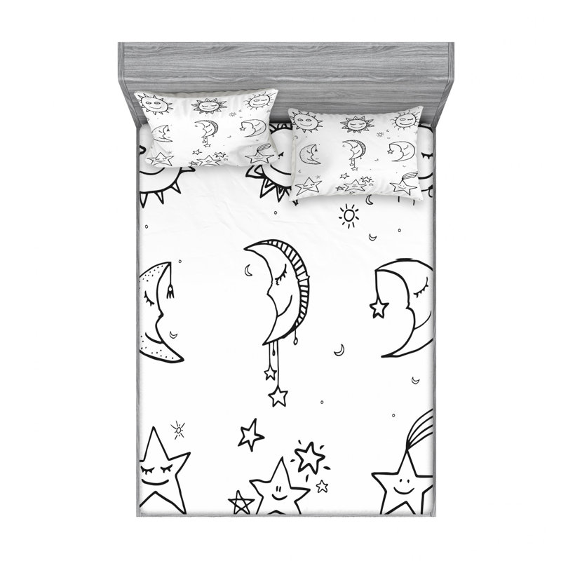 Microfiber Sheet Set, Queen Sheet Set with Fitted Sheet