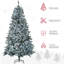 Arbre de Noël artificiel enneigé 7,5 pi avec lumières DEL blanc froid HOMcom