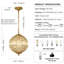 Allie Crystal 1-Light Globe Chandelier