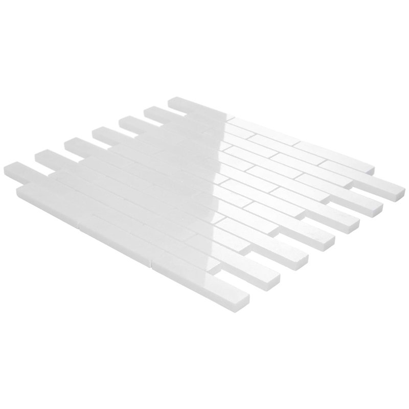 Thassos .75x4 Big Brick Polished Marble Tile