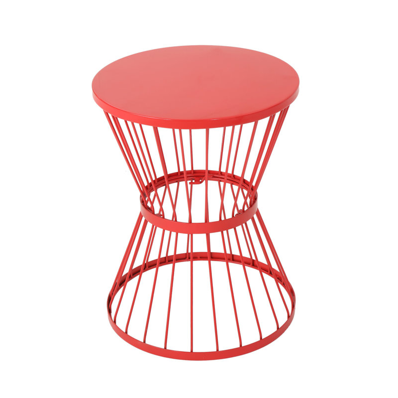 Lassen 16" Side Table （Only Include Table), Red