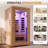 1-Person Indoor Low EMF Far Infrared Sauna with 6 Infrared Heating Elements, Premium Solid Wood, 7-Color Chromotherapy Lighting & Bluetooth Audio