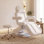 Table de massage électrique à 3 moteurs avec tabouret, télécommande et commande au pied, dossier / repose-pieds / hauteur réglable, capacité de 550 lb pour spa, médical, cils et beauté