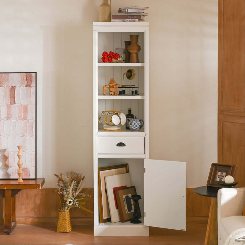 Vitrine avec tablette, armoire de style rétro, armoire de salon