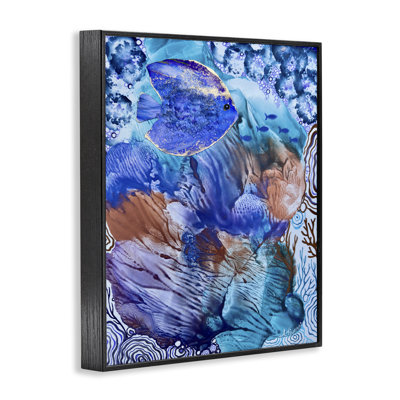 Underwater Fish Sea Life Framed Giclee, design by Amy Tieman