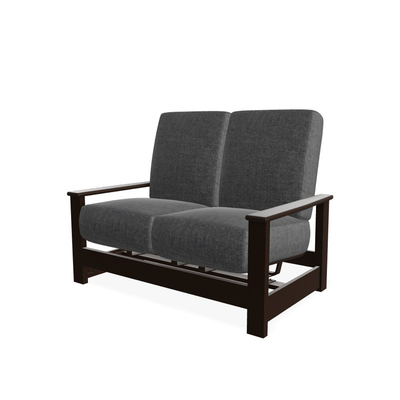 Leeward 56.5'' Wide Loveseat with Cushions, Cast Slate Sunbrella® Plainweave, Kona