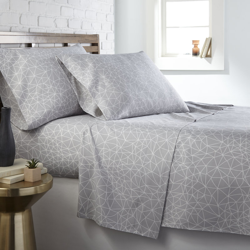 Ensemble de draps en microfibre Vilano Choice, Plein, Gris