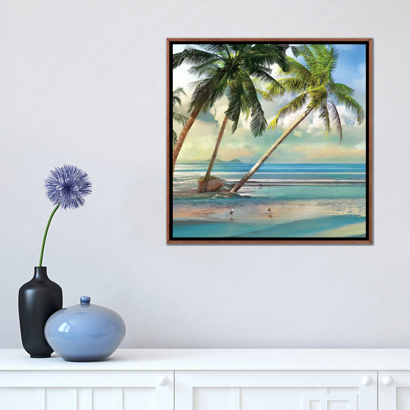 «A Found Paradise III» par Mike Calascibetta - impression d'art graphique, H 18 po x l 18 po x 1,5 po, Pas de tapis