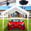 Bâche de remplacement pour abri d'auto 3 x 6 m (10 x 20 pi) - Imperméable et protégée. Matériau de qualité. 72 cordons élastiques. Bord renforcé. Installation simple et rangement pratique. Blanche. Polyvalente pour abri de véhicule extérieur.