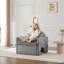 Fauteuil surdimensionné en chenille de style moderne