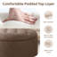 Repose-pieds capitonné avec rangement en simili cuir Dimitrika-672169160