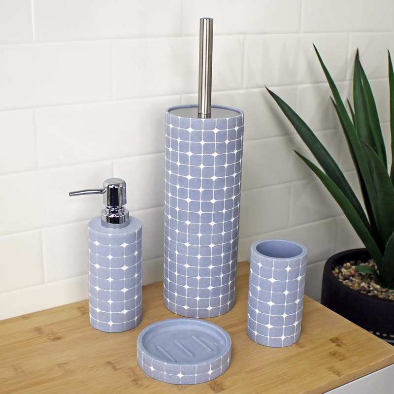 Jamicah Bathroom Accessory Set, Blue