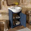 Meuble-lavabo de salle de bain avec lavabo et porte à fermeture douce-459072781