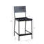Tabouret de comptoir de 24 po, métal noir et bois, sans coussin, capacité de poids de 300 lb, tabouret d'assemblage de 24 po