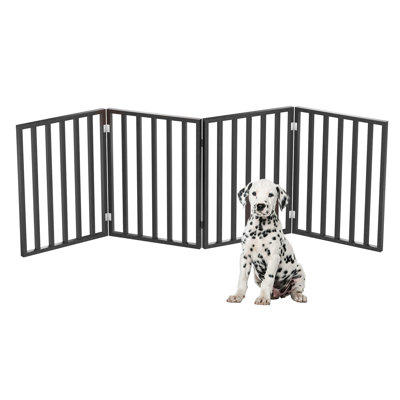 PETMAKER 4-Panel Indoor Foldable Pet Gate, Black