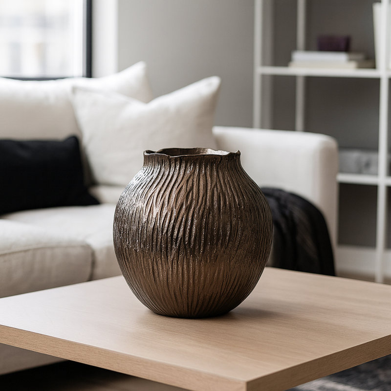 Vase de table en aluminium Fulgencia