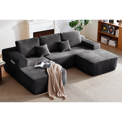 Upholstered 68.83 " Fabric Sectional