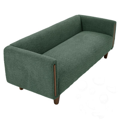 3-Seater Upholstered Sofa With Armrests
