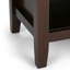 Table de chevet contemporaine en bois massif l 24 po Artisan avec 1 tiroir, rangement ouvert et boutons bronze-294580291
