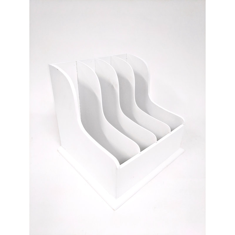 Porte-fichier à 4 niveaux Staten, Blanc