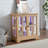 LED Curio Display Cabinet,Antique Display Cabinet With Adjustable Shelves,Retro Design Quality Showcase-550619351