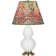 Small Double Gourd Accent Lamp - Sangria, Deep Patina Bronze - Lavender, Plum Shade
