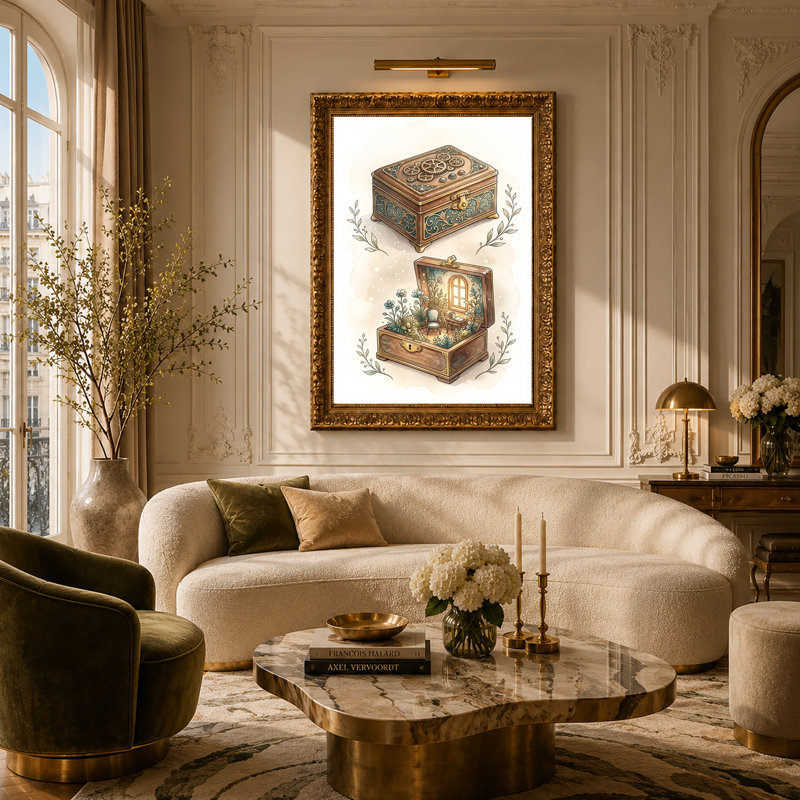 Art mural en toile Steampunk, 36"H x 24"W