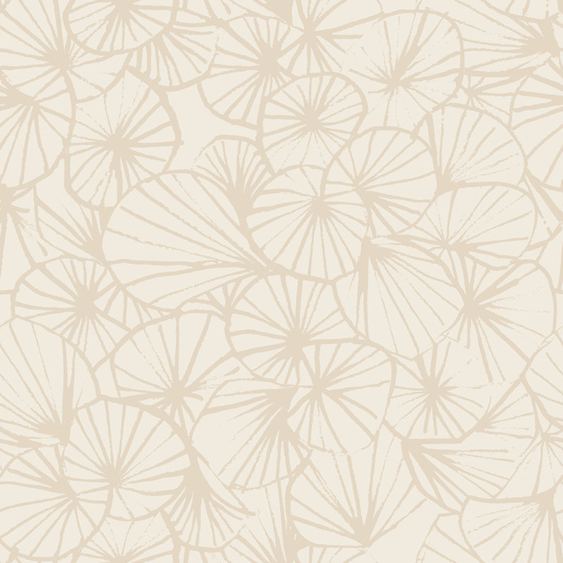 Tampopo 33' L x 20.5" W  Wallpaper Roll, Tan