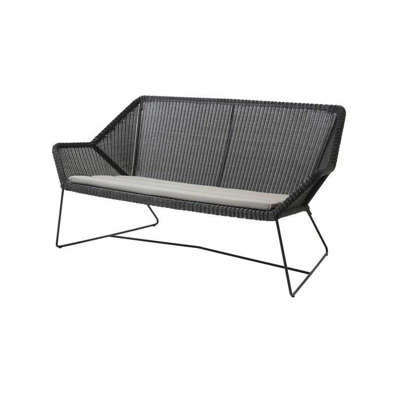 Breeze 60.7" Wide Outdoor Loveseat, Black