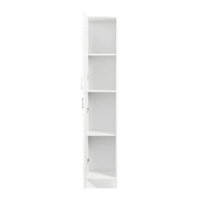 Armoire autoportante avec tablettes réglables et deux portes pour la cuisine et la salle à manger