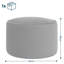 Milano 55Cm Wide Velvet Round Pouffe Ottoman-1485698566
