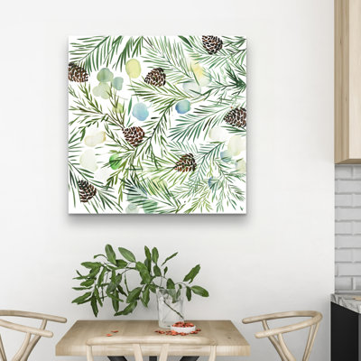 Pine cone pattern - 32"x32" art on canvas
